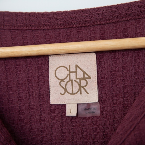 Chaser Thermal Waffle Knit Tunic Purple - Picture 3 of 9